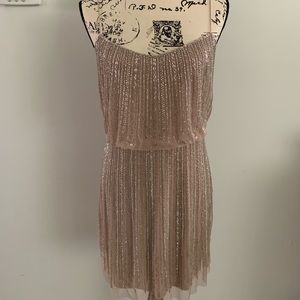 Aidan Mattox NWT blush beaded cocktail dress sz 6